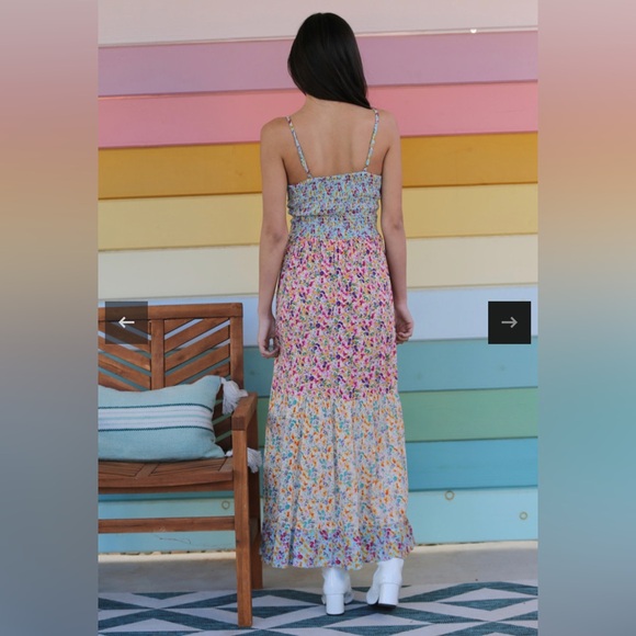 Angie Women's Peekaboo Tiered Maxi Dress. - Picture 2 of 8